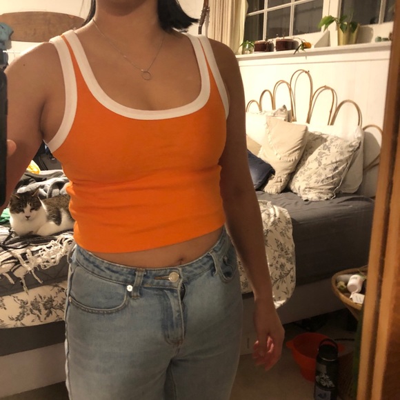 Two 100% cotton orange and yellow tank tops ππ - Picture 3 of 5